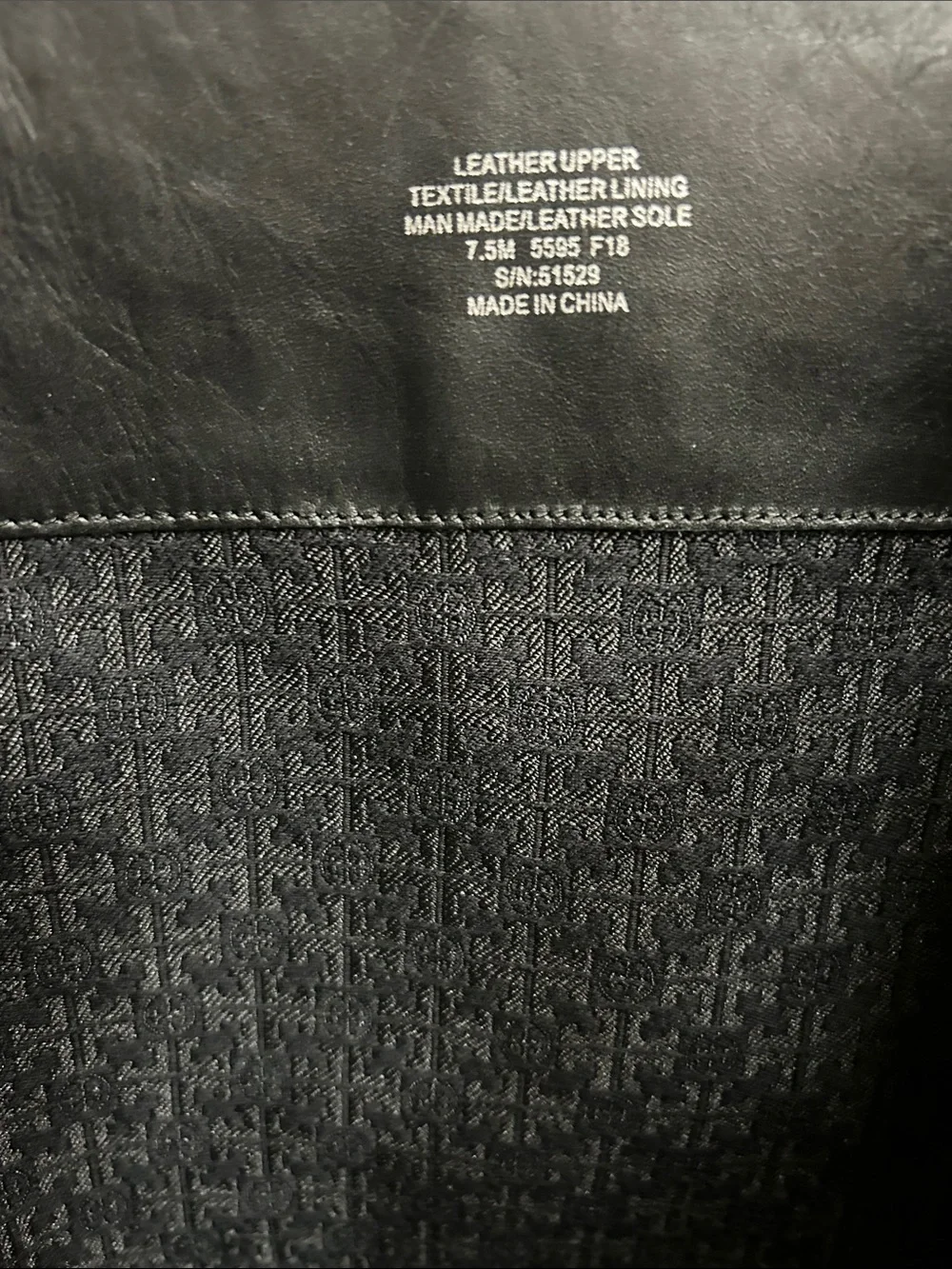 Tory Burch Black Leather Knee-High Riding Boots with Gold Logo
